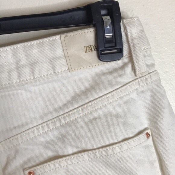 Zara ladies high rise mom jeans with fringe ankles size 6 - Picture 11 of 11